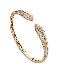 18K Yellow Gold Via Fiori Chiari Diamond Kiss Cuff Bracelet - Exclusive, Italy Campaign