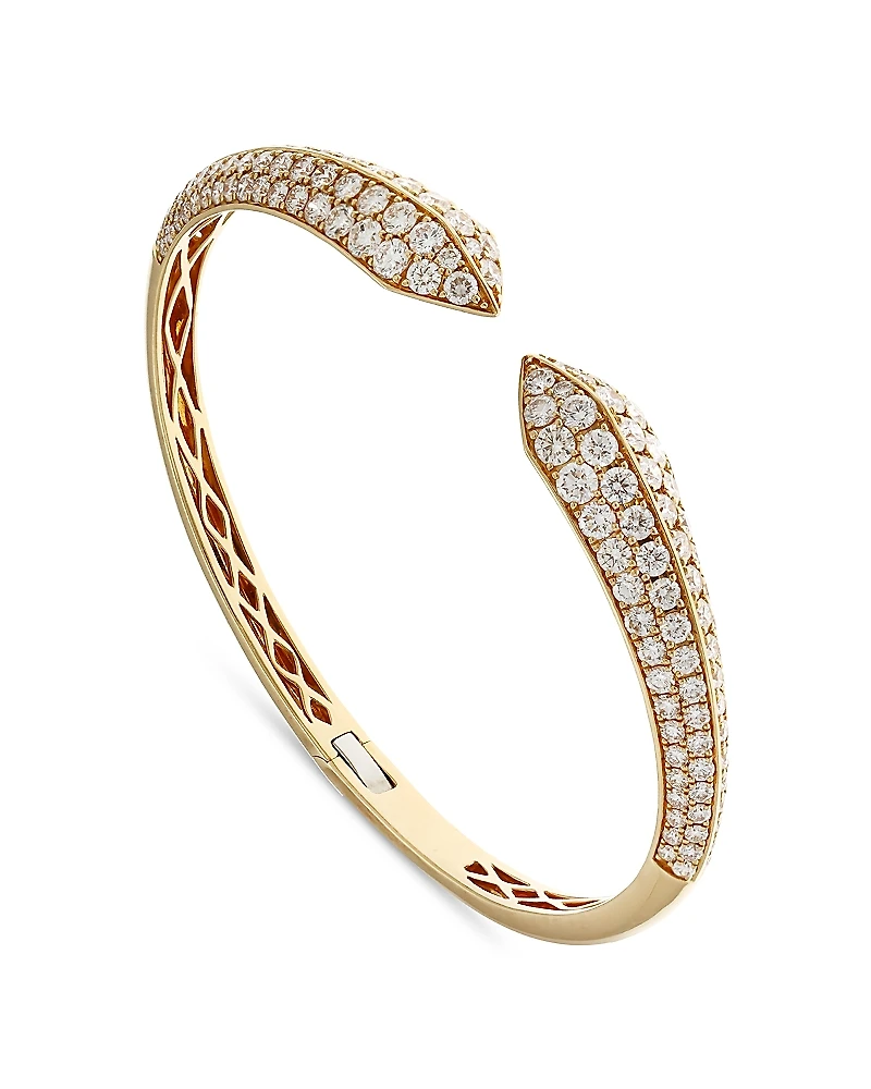 Alberto Milani 18K Yellow Gold Via Fiori Chiari Diamond Kiss Cuff Bracelet - Exclusive, Italy Campaign
