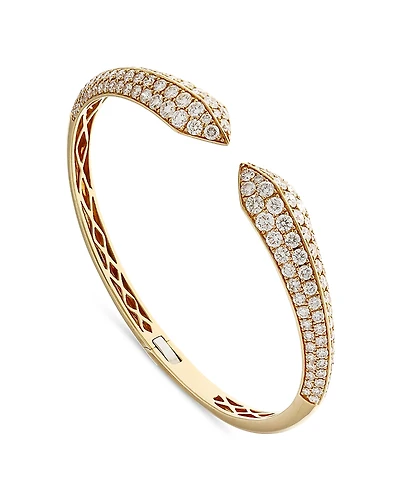 Alberto Milani 18K Yellow Gold Via Fiori Chiari Diamond Kiss Cuff Bracelet - Exclusive, Italy Campaign