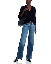 Cashmere Drop Shoulder V Neck Sweater - Exclusive