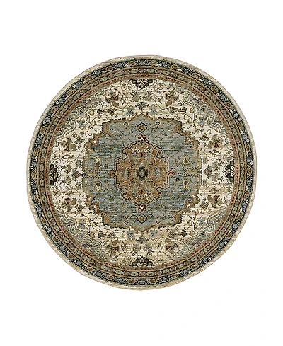 Oriental Weavers Andorra 2451B Round Area Rug, 7'10 x 7'10