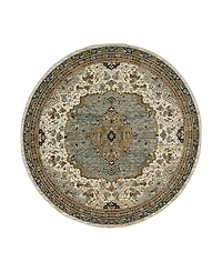 Oriental Weavers Andorra 2451B Round Area Rug, 7'10 x 7'10