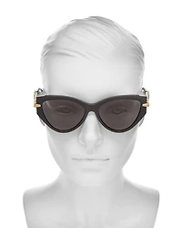 Serpenti Cat Eye Sunglasses, 56mm