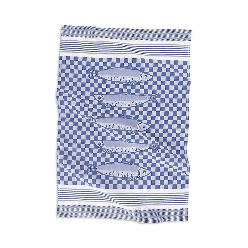 Kaf Home Jacquard Sardines Kitchen Towel, Set of 2