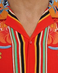 Taj Floral Leisure Fit Button Down Camp Shirt