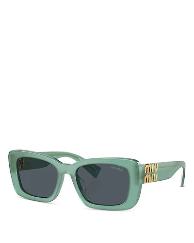 Miu Miu Rectangle Sunglasses, 53mm