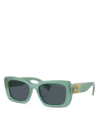 Miu Miu Rectangle Sunglasses, 53mm