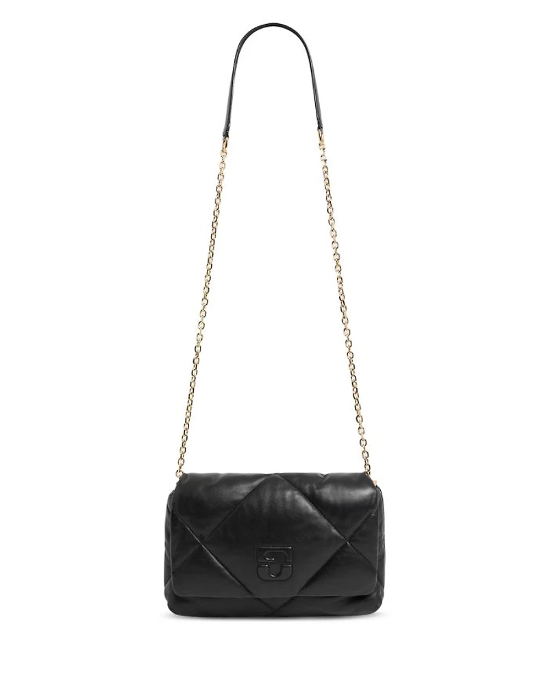 Fanny Black Leather Crossbody Bag
