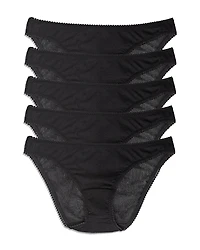On Gossamer Mesh Hipster Bikinis, Set of 5