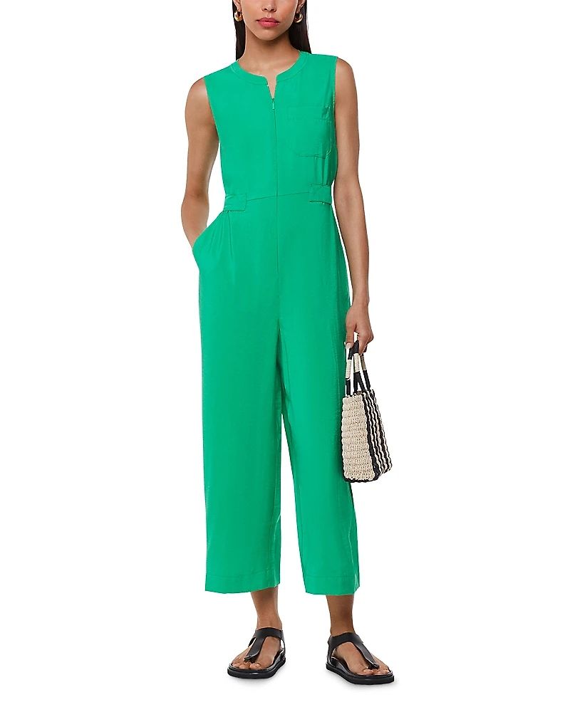 Whistles Josie Zip Front Jumpsuit