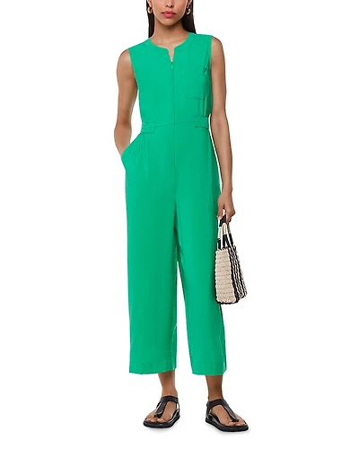Whistles Josie Zip Front Jumpsuit