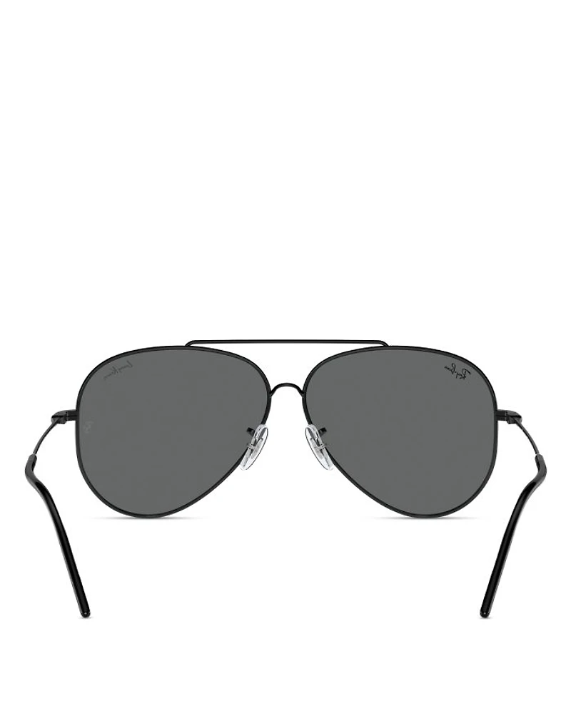 Aviator Reverse Sunglasses, 62mm