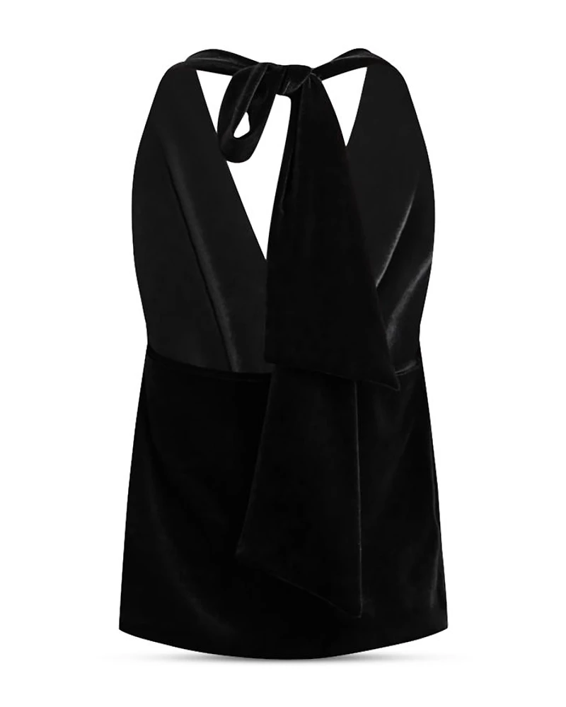 The Alice Velvet Halter Top