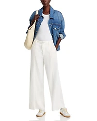 Arianna Featherweight Wide Leg Jeans White