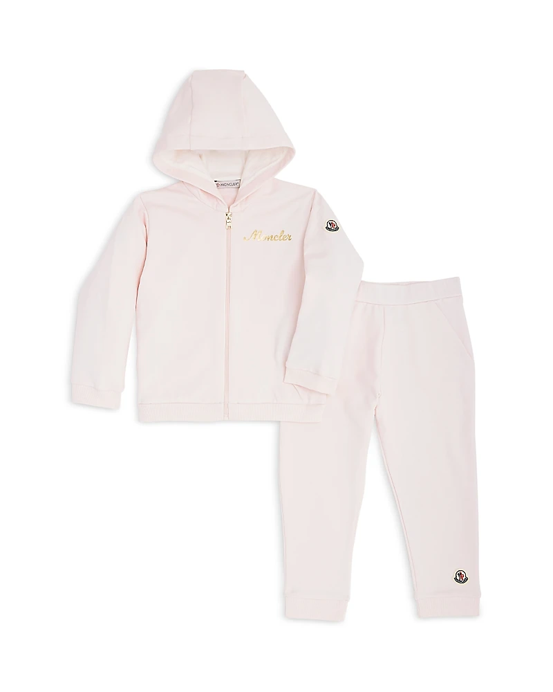 Moncler Girls' Logo Zip Hoodie & Jogger Pants Set - Baby