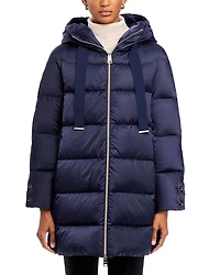 Sateen Quilted A Line Coat