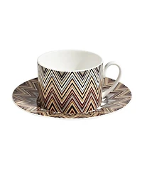 Zig Zag Jarris Luxury Box Tea Cup & Saucer, Set of 2