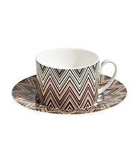 Missoni Zig Zag Jarris Luxury Box Tea Cup & Saucer, Set of 2