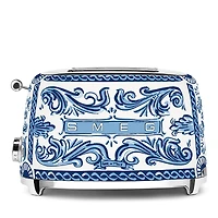 Smeg Dolce & Gabbana 50's Retro Style Aesthetic Blu Mediterraneo 2 Slice Toaster