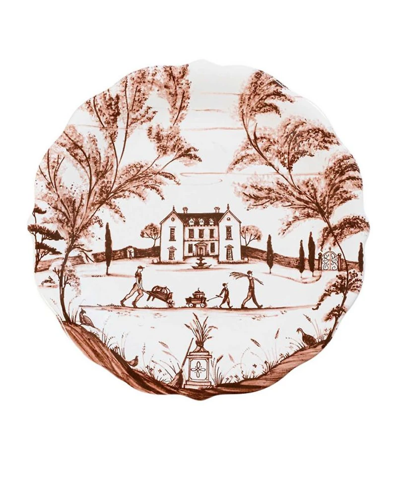 Country Estate Harvest Party Plate Assorted Set of 4