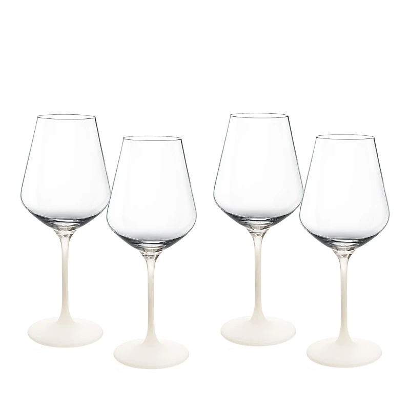 Villeroy & Boch Manufacture Rock Blanc Red Wine Glass, Set of 4