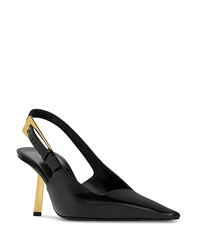 Saint Laurent Women's Lee Mid Heel Slingback Pumps