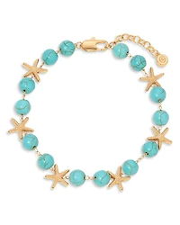 Starfish and Turquoise Linked Anklet