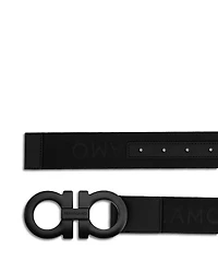 Men's Double Gancini Buckle Webbing Fabric Belt