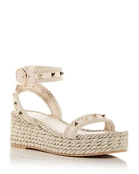 Women's Rockstud Espadrille Wedge Sandals