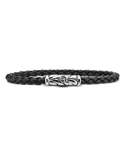 David Yurman Men's Chevron Woven Rubber Bracelet