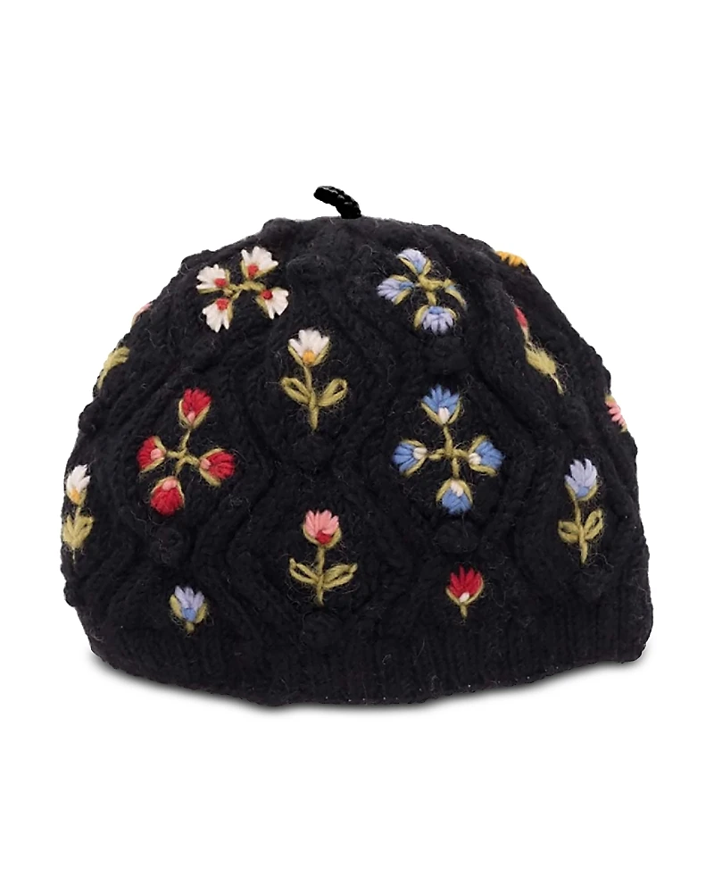 French Knot Tilly Knitted Wool Hat
