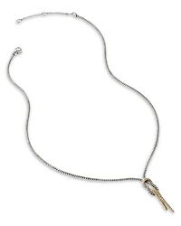 14K Yellow Gold & Sterling Silver Love Knot Lariat Necklace, 16-18"