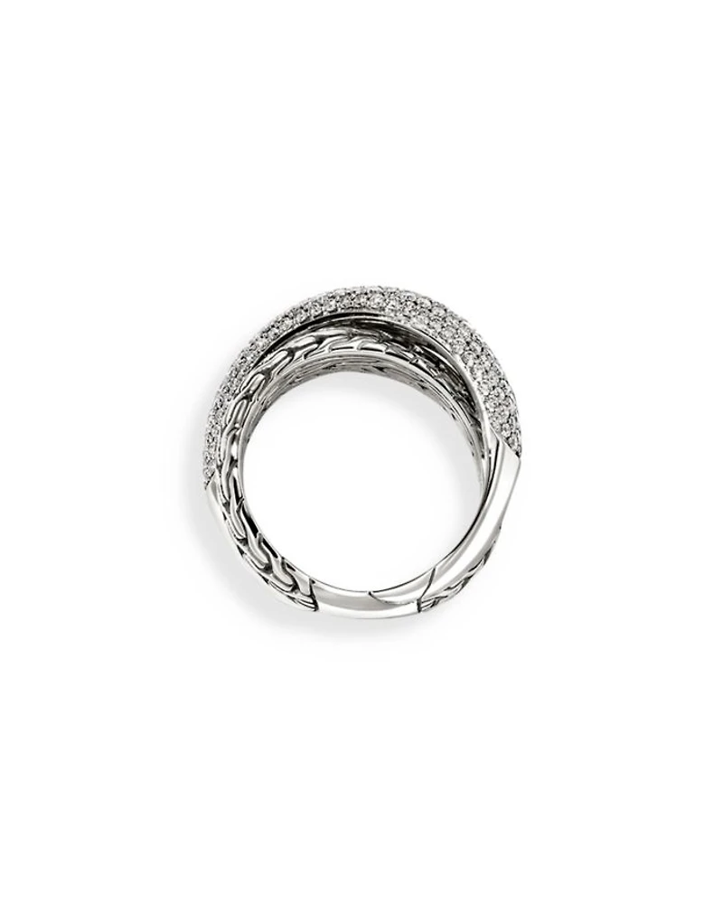 Sterling Silver JH Essentials Diamond Crossover Ring, 1.77 tcw