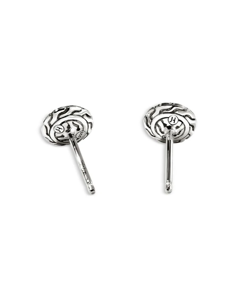 Sterling Silver JH Essentials Diamond Pavé Frame Stud Earrings