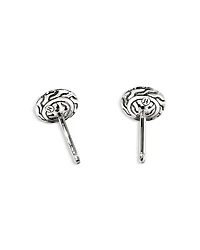 Sterling Silver JH Essentials Diamond Pavé Frame Stud Earrings