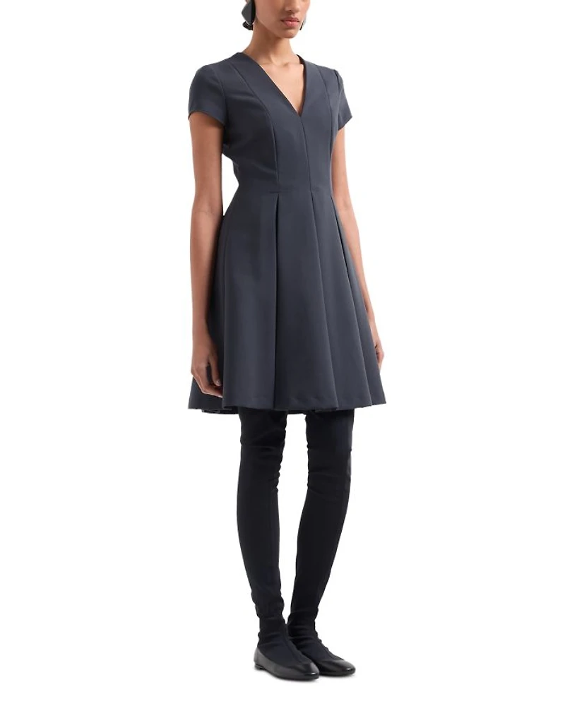 Techno Cady Pleated Dress