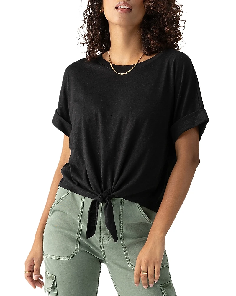Sanctuary All Day Tie Front Tee