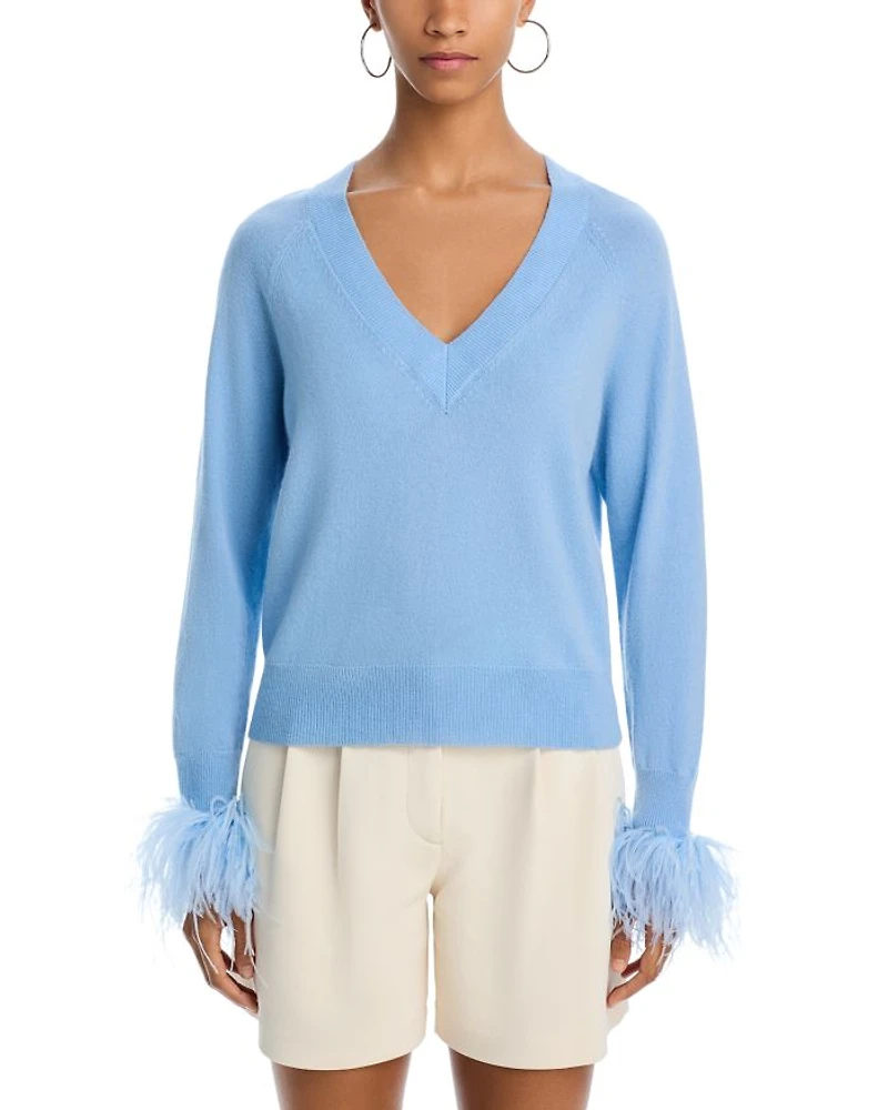 Wool Blend V Neck Sweater