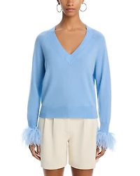 Wool Blend V Neck Sweater
