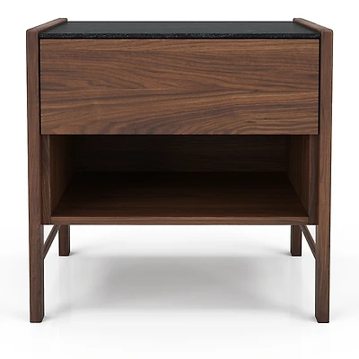 Huppe Frida One Drawer Nightstand with Natural Stone