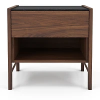 Huppe Frida One Drawer Nightstand with Natural Stone