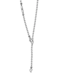 18K Yellow Gold & Sterling Silver Signature Caviar Interlocking Pendant Necklace, 16-18"
