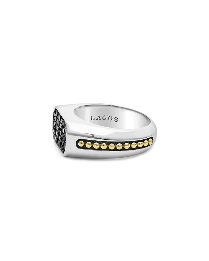 Men's 18K Yellow Gold & Sterling Silver Anthem Diamond Cluster Ring