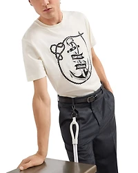 Pure Cotton Jersey Tee With Embroidered Anchor Logo