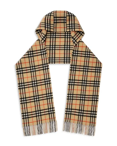 Lola Check Cashmere Hooded Scarf