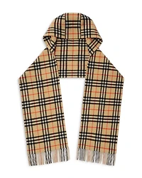 Lola Check Cashmere Hooded Scarf