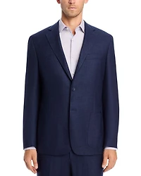 Melange Solid Unstructured Slim Fit Suit Jacket