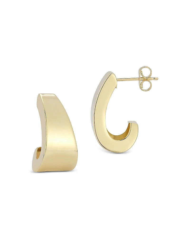 Bloomingdale's Fine Collection Bold J Hoop Earrings