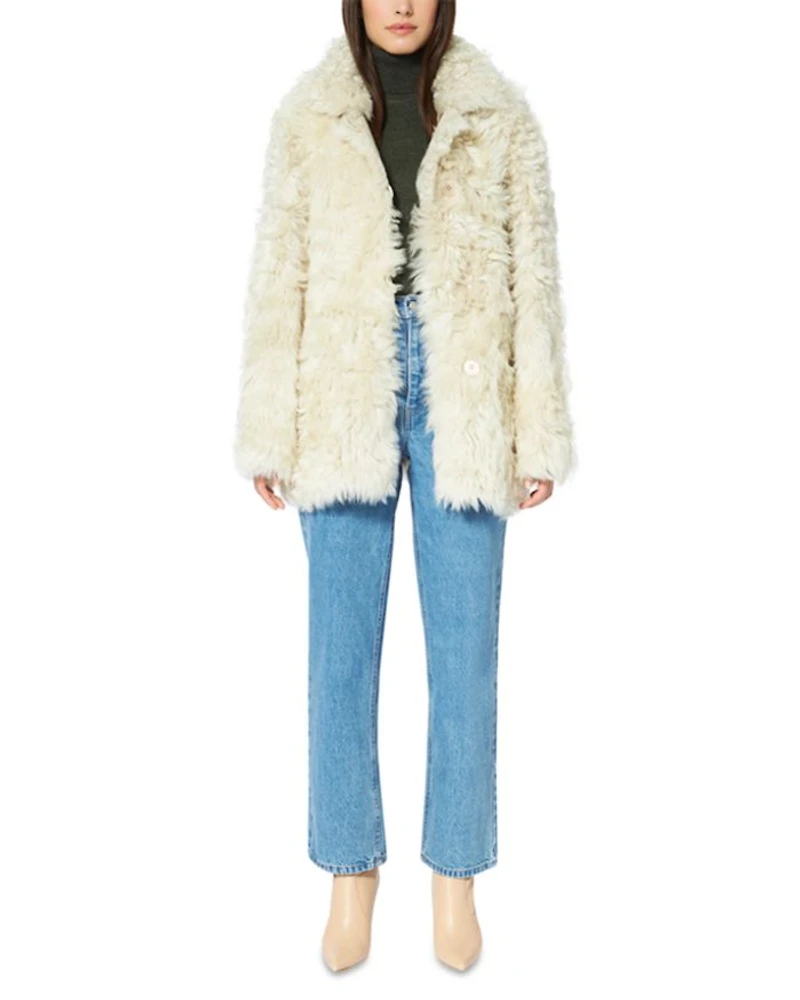 Milky Way Reversible Shearling Coat
