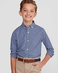 Boys' On-The-Go Brrr° Gingham Button Down Shirt - Little Kid, Big Kid